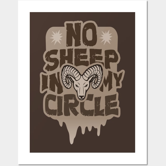 No Sheep in My Circle - only Good vibes Wall Art by tatzkirosales-shirt-store
